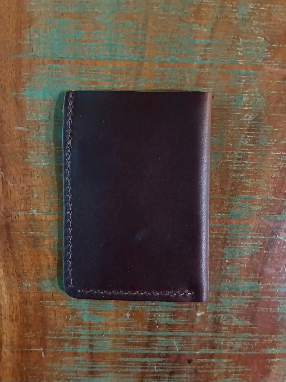 Portland Leather Goods Brown Leather Minimalist Card Holder Wallet